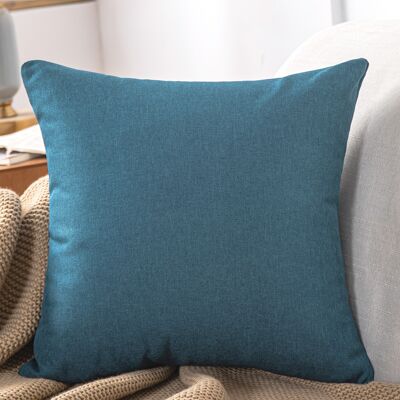 HERUSI Lot De 2 Housses De Coussin Décoratives Carrées, Couleur Turquoise, Style Rustique, 50 X 50 Cm, Pour Canapé Ou Fauteuil. Publicité HERUSI Lot De 2 Housses De Coussin Décoratives Carrées, Couleur Turquoise, Style Rustique, 50 X 50 Cm, Pour Canapé Ou Fauteuil. Publicité