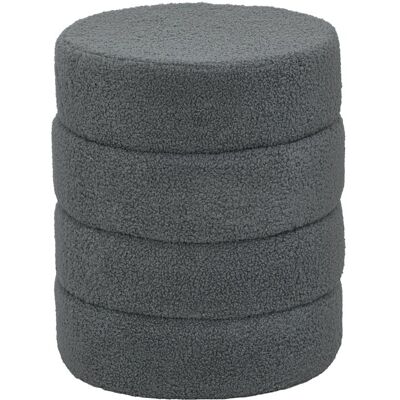 OEM Tabouret Rond En Polaire Douce, Jusqu'à 120 Kg, Ø 40 X H 45 Cm, Gris Foncé - Publicité OEM Tabouret Rond En Polaire Douce, Jusqu'à 120 Kg, Ø 40 X H 45 Cm, Gris Foncé - Publicité