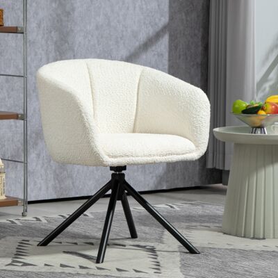 Acavallo Fauteuil De Salon Avec Accoudoirs — Pivotant À 360°, Revêtement Effet Lin Et Pieds Métalliques — Idéal Pour Salon Ou Chambre — Blanc Crème - Publicité Acavallo Fauteuil De Salon Avec Accoudoirs — Pivotant À 360°, Revêtement Effet Lin Et Pieds Métalliques — Idéal Pour Salon Ou Chambre — Blanc Crème - Publicité