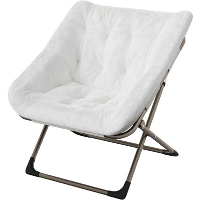 ZOOMBUGGY Fauteuil Papasan Lune Blanc – Pieds Dorés – Structure Fer Et Fourrure De Lapin – Chaise D'Accent Confortable – Idéal Pour Salon Et Chambre À Coucher - Publicité ZOOMBUGGY Fauteuil Papasan Lune Blanc – Pieds Dorés – Structure Fer Et Fourrure De Lapin – Chaise D'Accent Confortable – Idéal Pour Salon Et Chambre À Coucher - Publicité
