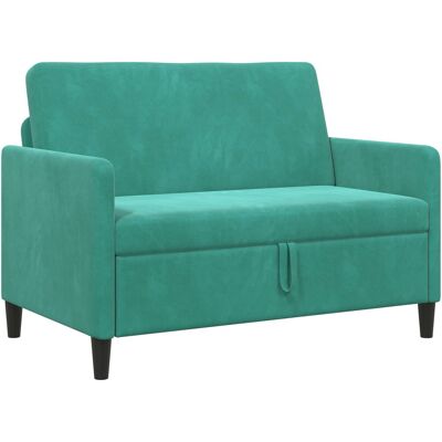 Sofa Avec Rangement Turquoise 122 X 78 X 87 Cm Polyester Vidaxl - Publicité Sofa Avec Rangement Turquoise 122 X 78 X 87 Cm Polyester Vidaxl - Publicité