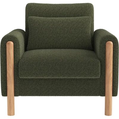 SANS MARQUE Fauteuil Relax Moderne Avec Épais Coussin,en Velours Teddy,cadre Bois,charge 150kg,idéal Salon/bureau/chambre,vert - Publicité SANS MARQUE Fauteuil Relax Moderne Avec Épais Coussin,en Velours Teddy,cadre Bois,charge 150kg,idéal Salon/bureau/chambre,vert - Publicité