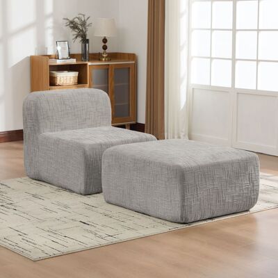 ACKERMAN Canapé Modulaire Compressé En Tissu Chenille, Rembourré De Mousse Haute Élasticité 30d. Facile À Déplacer Avec Base Antidérapante, Idéal Pour Salon Et Autres Pièces. - Gris - Publicité ACKERMAN Canapé Modulaire Compressé En Tissu Chenille, Rembourré De Mousse Haute Élasticité 30d. Facile À Déplacer Avec Base Antidérapante, Idéal Pour Salon Et Autres Pièces. - Gris - Publicité