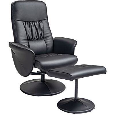 ACKERMAN Fauteuil Relax Avec Pouf, Fauteuil Tv, Fauteuil Tv Avec Fonction De Lit, Fauteuil Pivotant Rembourré Pour Salon Et Chambre À Coucher, Simili Cuir, Noir - Publicité ACKERMAN Fauteuil Relax Avec Pouf, Fauteuil Tv, Fauteuil Tv Avec Fonction De Lit, Fauteuil Pivotant Rembourré Pour Salon Et Chambre À Coucher, Simili Cuir, Noir - Publicité