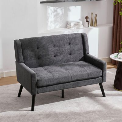 OEM Banc En Lin Haut De Gamme (2 Places) Avec Pieds Antidérapants En Bois Massif Et Coussin En Mousse Haute Densité – Fauteuil D'Appoint Capitonné Pour Salon, Chambre Et Bureau - Publicité OEM Banc En Lin Haut De Gamme (2 Places) Avec Pieds Antidérapants En Bois Massif Et Coussin En Mousse Haute Densité – Fauteuil D'Appoint Capitonné Pour Salon, Chambre Et Bureau - Publicité