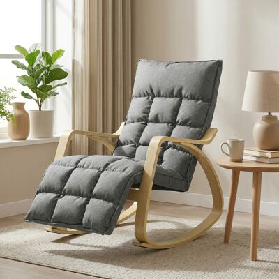 OEM Fauteuil À Bascule Avec Repose-pieds Réglable, Inclinable Rembourré, Gris, Idéal Pour Des Moments De Détente Avec Un Design Élégant Et Moderne - Publicité OEM Fauteuil À Bascule Avec Repose-pieds Réglable, Inclinable Rembourré, Gris, Idéal Pour Des Moments De Détente Avec Un Design Élégant Et Moderne - Publicité
