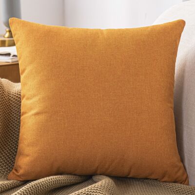 HERUSI Lot De 2 Housses De Coussin Décoratives Jaune Moutarde 40 X 40 Cm, Style Rustique, Pour Canapé Ou Fauteuil. Publicité HERUSI Lot De 2 Housses De Coussin Décoratives Jaune Moutarde 40 X 40 Cm, Style Rustique, Pour Canapé Ou Fauteuil. Publicité
