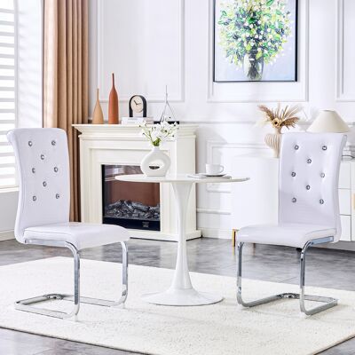 MIDUODUO Lot De 2 Fauteuils De Salle À Manger Rétro Cuir Alligator,boucle Cristal,faux Cuir,pieds Métal Galvanisé,élégants Et Mystérieux. Publicité MIDUODUO Lot De 2 Fauteuils De Salle À Manger Rétro Cuir Alligator,boucle Cristal,faux Cuir,pieds Métal Galvanisé,élégants Et Mystérieux. Publicité
