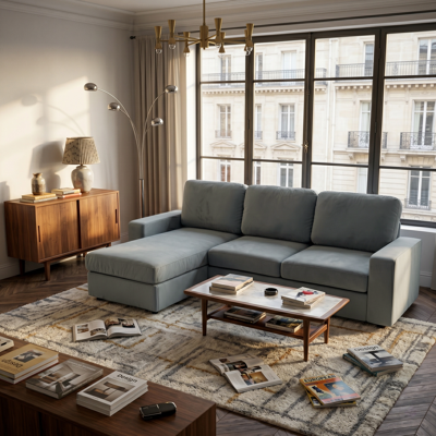 ACKERMAN Canapé Avec Rangement, Grand Canapé D'Angle Avec 4 Compartiments De Rangement, Canapé Familial, Espace De Détente Confortable Avec Pouf, Design Moderne - Publicité ACKERMAN Canapé Avec Rangement, Grand Canapé D'Angle Avec 4 Compartiments De Rangement, Canapé Familial, Espace De Détente Confortable Avec Pouf, Design Moderne - Publicité