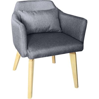 MENZZO Chaise / Fauteuil Scandinave Dantes Tissu Gris Foncé - Publicité MENZZO Chaise / Fauteuil Scandinave Dantes Tissu Gris Foncé - Publicité