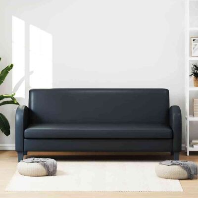 DESIGN IN Canapé Sofa À 3 Places Cuir Synthétique Noir - Publicité DESIGN IN Canapé Sofa À 3 Places Cuir Synthétique Noir - Publicité