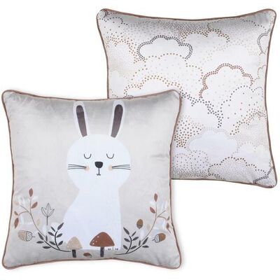 OEM Coussin Gabin White 40x40 Cm Lièvre - Publicité OEM Coussin Gabin White 40x40 Cm Lièvre - Publicité