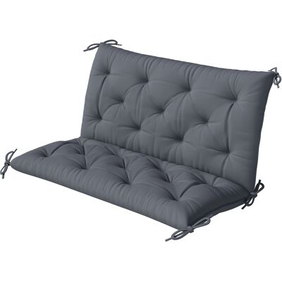 OEM Coussin De Banc Matelas Assise Dossier Pour Banc De Jardin Coussin Balancelle Canapé 3 Places Grand Confort 100 X 98 X 8 Cm Gris - Publicité OEM Coussin De Banc Matelas Assise Dossier Pour Banc De Jardin Coussin Balancelle Canapé 3 Places Grand Confort 100 X 98 X 8 Cm Gris - Publicité