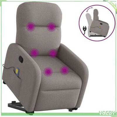 OEM Fauteuil Inclinable De Massage - Faf7291712427169 - Taupe Tissu - Moteur Relève Électrique - Massage 6 Points - Publicité OEM Fauteuil Inclinable De Massage - Faf7291712427169 - Taupe Tissu - Moteur Relève Électrique - Massage 6 Points - Publicité