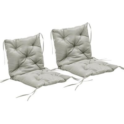 OEM Lot De 2 Coussins D'Assise, 98 X 50 Cm, Avec Attaches, Revêtement En Tissu, 8 Cm D'Épaisseur, Gris Clair - Publicité OEM Lot De 2 Coussins D'Assise, 98 X 50 Cm, Avec Attaches, Revêtement En Tissu, 8 Cm D'Épaisseur, Gris Clair - Publicité