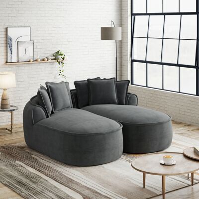 ACKERMAN Canapé Double Cloud Confortable En Chenille, Design Sans Cadre, Grande Chaise Longue Double, Incluant Coussins, Sans Montage Requis, Pour Salon, Gris - Publicité ACKERMAN Canapé Double Cloud Confortable En Chenille, Design Sans Cadre, Grande Chaise Longue Double, Incluant Coussins, Sans Montage Requis, Pour Salon, Gris - Publicité