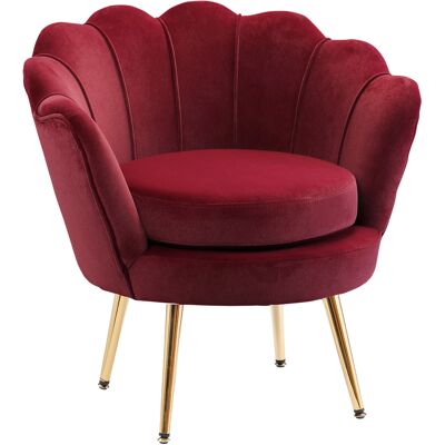 OEM Fauteuil Coquille Vintage Pour Salon Ou Chambre, Design Élégant Et Dossier Haut, Dimensions 76l X 67p X 74h Cm, Couleur Rouge Bordeaux - Publicité OEM Fauteuil Coquille Vintage Pour Salon Ou Chambre, Design Élégant Et Dossier Haut, Dimensions 76l X 67p X 74h Cm, Couleur Rouge Bordeaux - Publicité