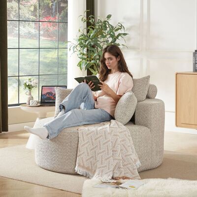 ACKERMAN Fauteuil En Mousse Chenille, Aucun Assemblage Requis, Fauteuil-lit Moderne Et Moelleux Pour Salon, Chambre, Séjour Et Showroom W3349p343984 - Publicité ACKERMAN Fauteuil En Mousse Chenille, Aucun Assemblage Requis, Fauteuil-lit Moderne Et Moelleux Pour Salon, Chambre, Séjour Et Showroom W3349p343984 - Publicité