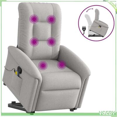 OEM Fauteuil De Massage Inclinable - 3303273 - Gris Nuage - Levage Électrique - Massage 6 Points - Publicité OEM Fauteuil De Massage Inclinable - 3303273 - Gris Nuage - Levage Électrique - Massage 6 Points - Publicité