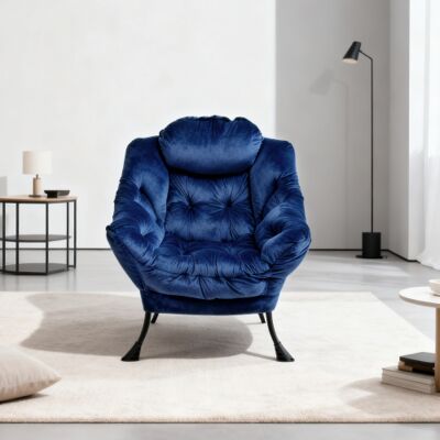 Acavallo Fauteuil Avec Repose-pieds — Fauteuil De Détente Avec Accoudoirs, Poche Latérale Et Pouf — Idéal Pour Salon, Chambre Ou Bureau (fauteuil De Relaxation, Fauteuil Tv, Fauteuil À Oreilles) — Bleu Foncé - Publicité Acavallo Fauteuil Avec Repose-pieds — Fauteuil De Détente Avec Accoudoirs, Poche Latérale Et Pouf — Idéal Pour Salon, Chambre Ou Bureau (fauteuil De Relaxation, Fauteuil Tv, Fauteuil À Oreilles) — Bleu Foncé - Publicité