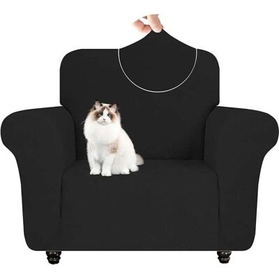 OEM Housse Extensible Pour Canapé 1 Place Avec Accoudoirs. Couleur Noire. Publicité OEM Housse Extensible Pour Canapé 1 Place Avec Accoudoirs. Couleur Noire. Publicité