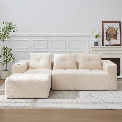 OEM Ce Canapé D'Angle En Forme De L De 258 Cm De Large Est Doté De Trois Coussins (noyau À Ressorts + 2 Compartiments En Sac Plastique), Offrant Une Simplicité Classique Et Un Confort Optimal, - Publicité OEM Ce Canapé D'Angle En Forme De L De 258 Cm De Large Est Doté De Trois Coussins (noyau À Ressorts + 2 Compartiments En Sac Plastique), Offrant Une Simplicité Classique Et Un Confort Optimal, - Publicité