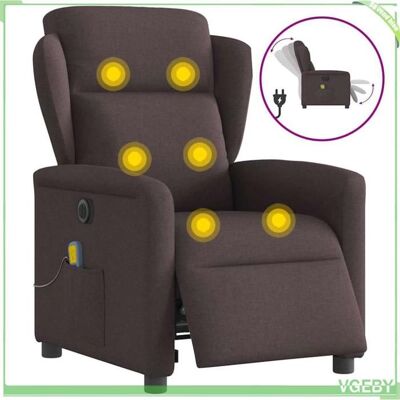 OEM Fauteuil De Massage Inclinable - 3303129 - Marron Foncé - Tissu 100% Polyester - Massage 6 Points - Publicité OEM Fauteuil De Massage Inclinable - 3303129 - Marron Foncé - Tissu 100% Polyester - Massage 6 Points - Publicité