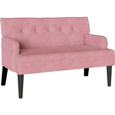 DESIGN IN Banc Chesterfield Rose 112 X 65,5 X 75 Cm Velours - Publicité DESIGN IN Banc Chesterfield Rose 112 X 65,5 X 75 Cm Velours - Publicité