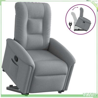 OEM Fauteuil Inclinable - 3303254 - Gris Clair - Tissu 100% Polyester - Releveur Électrique - Publicité OEM Fauteuil Inclinable - 3303254 - Gris Clair - Tissu 100% Polyester - Releveur Électrique - Publicité