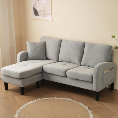 OEM Canapé D'Angle En Forme De L Avec Méridienne – Un Canapé Trois Places Mesurant 166 X 118 X 77 Cm, Fabriqué En Tissu Coton-lin Respirant, Avec Des Pieds En Plastique Et Un Design Modulaire, - Publicité OEM Canapé D'Angle En Forme De L Avec Méridienne – Un Canapé Trois Places Mesurant 166 X 118 X 77 Cm, Fabriqué En Tissu Coton-lin Respirant, Avec Des Pieds En Plastique Et Un Design Modulaire, - Publicité