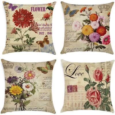 OEM Lot De 4 Housses De Coussin En Coton Et Coton Motif Plantes Tropicales 45 X 45 Cm, Coton Coton, H, 45 X 45 Centimeters - Publicité OEM Lot De 4 Housses De Coussin En Coton Et Coton Motif Plantes Tropicales 45 X 45 Cm, Coton Coton, H, 45 X 45 Centimeters - Publicité