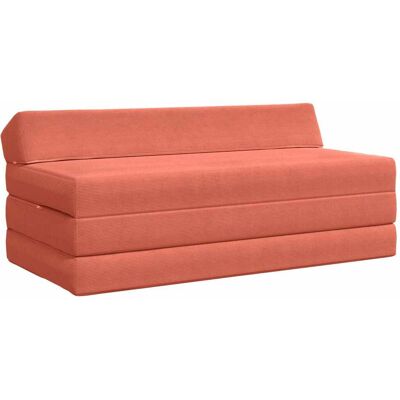 Canapé-lit Pliable Rouge Orange 120 X 60 X 49 Cm Tissu Vidaxl - Publicité Canapé-lit Pliable Rouge Orange 120 X 60 X 49 Cm Tissu Vidaxl - Publicité