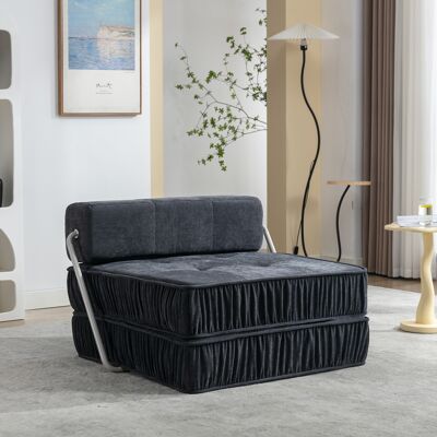 ACKERMAN Canapé-lit Gris Pliable, Fauteuil-lit Futon, Fauteuil Convertible, Canapé Au Sol Et Matelas Pour Salon, Chambre D'Amis, Bureau À Domicile, Appartement, Petit Espace, Coussin De Dossier Amovible - Publicité ACKERMAN Canapé-lit Gris Pliable, Fauteuil-lit Futon, Fauteuil Convertible, Canapé Au Sol Et Matelas Pour Salon, Chambre D'Amis, Bureau À Domicile, Appartement, Petit Espace, Coussin De Dossier Amovible - Publicité