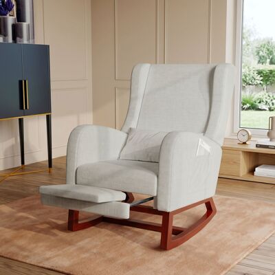 COMANLAI Fauteuil À Bascule Avec Repose-pieds, Fauteuil De Relaxation De Salon, Rocking Chair Avec Aspect Velours, Capacité De Charge Jusqu'à 150 Kg, Pour Salon, Chambre, 64 X 67 X 99 Cm (gris) - Publicité COMANLAI Fauteuil À Bascule Avec Repose-pieds, Fauteuil De Relaxation De Salon, Rocking Chair Avec Aspect Velours, Capacité De Charge Jusqu'à 150 Kg, Pour Salon, Chambre, 64 X 67 X 99 Cm (gris) - Publicité