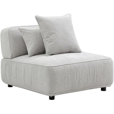 VENTE-UNIQUE Fauteuil En Tissu Chenille Gris Clair Lelaco - Publicité VENTE-UNIQUE Fauteuil En Tissu Chenille Gris Clair Lelaco - Publicité