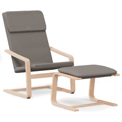 Maison Exclusive - Chaise De Relaxation Avec Repose-pied Taupe Tissu - Publicité Maison Exclusive - Chaise De Relaxation Avec Repose-pied Taupe Tissu - Publicité