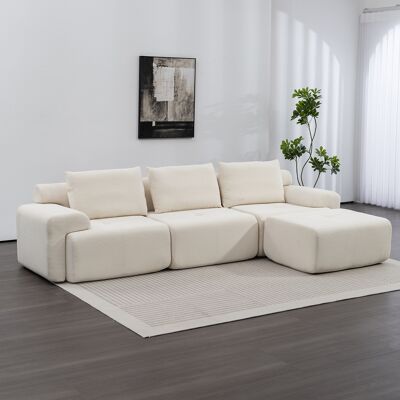 ACKERMAN Canapé D'Angle En L Pour Salon Avec Mousse À Mémoire – Sans Montage Nécessaire, Canapé-lit Convertible, Canapé Compressé En Tissu Cord, Canapé Modulaire Pour Appartements, Chambres Et Maison - Publicité ACKERMAN Canapé D'Angle En L Pour Salon Avec Mousse À Mémoire – Sans Montage Nécessaire, Canapé-lit Convertible, Canapé Compressé En Tissu Cord, Canapé Modulaire Pour Appartements, Chambres Et Maison - Publicité