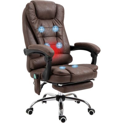 OEM Fauteuil De Bureau Avec Télécommande Et 6 Points De Massage, Revêtement En Microfibre, 65 X 70 X 111-119 Cm, Marron - Publicité OEM Fauteuil De Bureau Avec Télécommande Et 6 Points De Massage, Revêtement En Microfibre, 65 X 70 X 111-119 Cm, Marron - Publicité