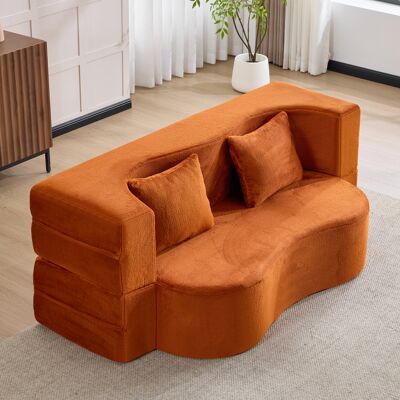MIDUODUO Canapé-futon Entièrement Compressé Orange Sans Montage. Double Usage Pliable,adapté Salon,chambre Et Tous Espaces De Vie. Publicité MIDUODUO Canapé-futon Entièrement Compressé Orange Sans Montage. Double Usage Pliable,adapté Salon,chambre Et Tous Espaces De Vie. Publicité