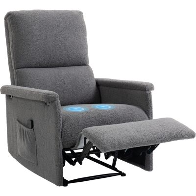 OEM Fauteuil De Massage Inclinable. Fauteuil De Relaxation. Dossier Réglable. Large Assise. Repose-pied. 69x84x99cm. Gris - Publicité OEM Fauteuil De Massage Inclinable. Fauteuil De Relaxation. Dossier Réglable. Large Assise. Repose-pied. 69x84x99cm. Gris - Publicité