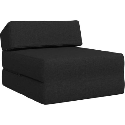 Canapé-lit Pliable Noir 60 X 70 X 41 Cm Tissu Vidaxl - Publicité Canapé-lit Pliable Noir 60 X 70 X 41 Cm Tissu Vidaxl - Publicité