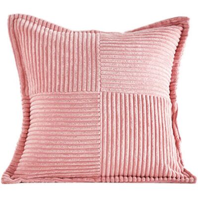 Bunthaus Housse Coussin Canapé 45x45 Taie Oreiller Lot De 2 En Velours Côtelé Rose À Motif Croisé Decoration Chambre Salon - Publicité Bunthaus Housse Coussin Canapé 45x45 Taie Oreiller Lot De 2 En Velours Côtelé Rose À Motif Croisé Decoration Chambre Salon - Publicité