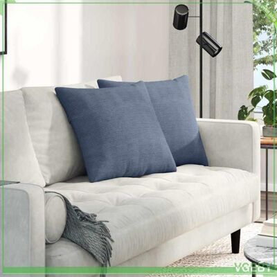 OEM Coussins De Canapé - Abi - Velours Côtelé - 50 X 50 Cm - 2 Pcs - Bleu - Publicité OEM Coussins De Canapé - Abi - Velours Côtelé - 50 X 50 Cm - 2 Pcs - Bleu - Publicité