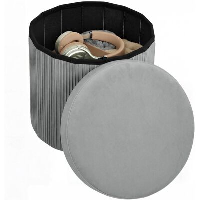 OEM Banc Coffre Ottoman Pliable, 35 L, 38 X 38 X 38 Cm, Revêtement En Velours, Coffre De Rangement Gris Foncé - Publicité OEM Banc Coffre Ottoman Pliable, 35 L, 38 X 38 X 38 Cm, Revêtement En Velours, Coffre De Rangement Gris Foncé - Publicité