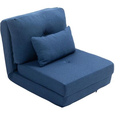 OEM Chauffeuse Canapé-lit Convertible Fauteuil 1 Place Avec 1 Coussin Avec Dossier Réglable, Bleu Foncé - Publicité OEM Chauffeuse Canapé-lit Convertible Fauteuil 1 Place Avec 1 Coussin Avec Dossier Réglable, Bleu Foncé - Publicité
