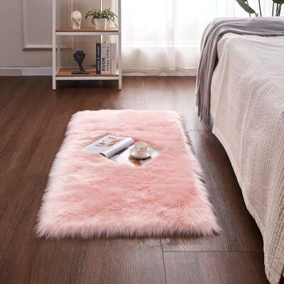 Vision Peau De Mouton/agneau Artificiel, Tapis Fourrure Synthétique Pour Le Salon Tapis De Décoration, De Chaise Canapé Natte La Chambre À Coucher Ou D'Enfants, Lit, Canapé Ou Chaise (rose, 50 X 150 Cm) - Publicité Vision Peau De Mouton/agneau Artificiel, Tapis Fourrure Synthétique Pour Le Salon Tapis De Décoration, De Chaise Canapé Natte La Chambre À Coucher Ou D'Enfants, Lit, Canapé Ou Chaise (rose, 50 X 150 Cm) - Publicité
