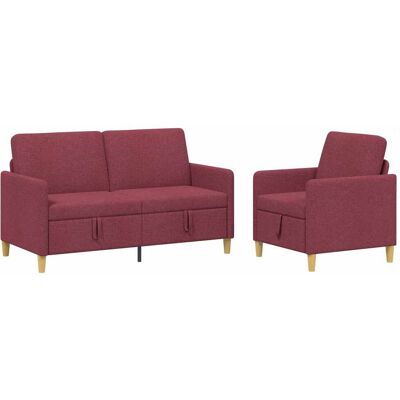 Canapé Avec Rangement 2 Pcs Bordeaux Polyester Vidaxl - Publicité Canapé Avec Rangement 2 Pcs Bordeaux Polyester Vidaxl - Publicité