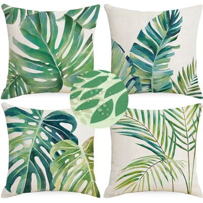 OEM Housse De Coussin Feuilles Tropicales 45 X 45 Cm Feuille De Palmier Vert Polyester Lin Décoratif Taie D'Oreiller Pour Canapé Jardin Extérieur Printemps Été Décoration 4 Pièces - Publicité OEM Housse De Coussin Feuilles Tropicales 45 X 45 Cm Feuille De Palmier Vert Polyester Lin Décoratif Taie D'Oreiller Pour Canapé Jardin Extérieur Printemps Été Décoration 4 Pièces - Publicité