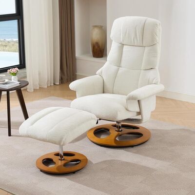 OEM Fauteuil Inclinable Confortable 025 Avec Fonction Massage Et Chauffage, Inclinaison Et Repose-pieds, Pivotant À 360°, Revêtement En Chenille Blanche. Référence D'Origine : W2087p294007 - Publicité OEM Fauteuil Inclinable Confortable 025 Avec Fonction Massage Et Chauffage, Inclinaison Et Repose-pieds, Pivotant À 360°, Revêtement En Chenille Blanche. Référence D'Origine : W2087p294007 - Publicité