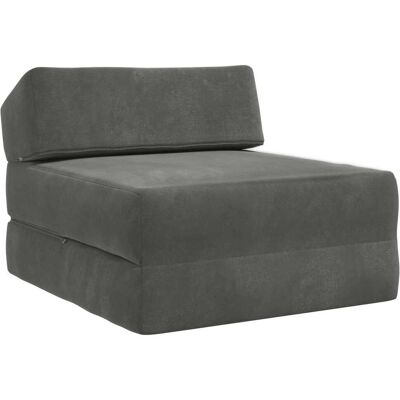 Canapé-lit Pliable Gris Foncé 60 X 70 X 41 Cm Tissu Vidaxl - Publicité Canapé-lit Pliable Gris Foncé 60 X 70 X 41 Cm Tissu Vidaxl - Publicité